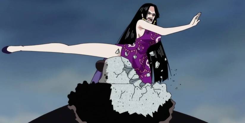 Boa Hancock Kicking A Pacifista