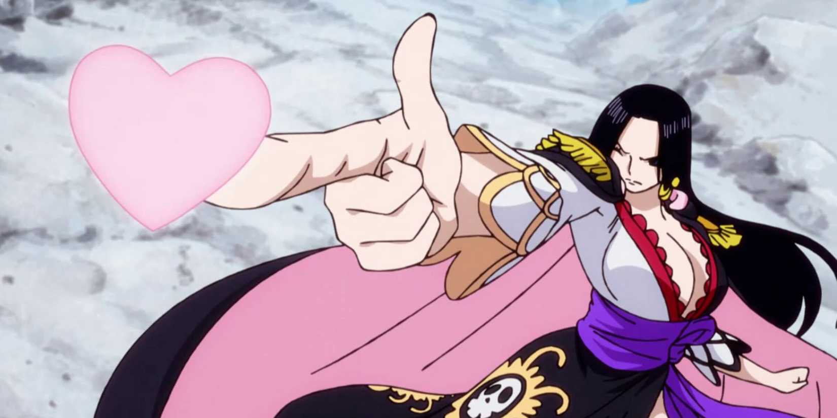 Boa Hancock using Pistol Kiss to attack