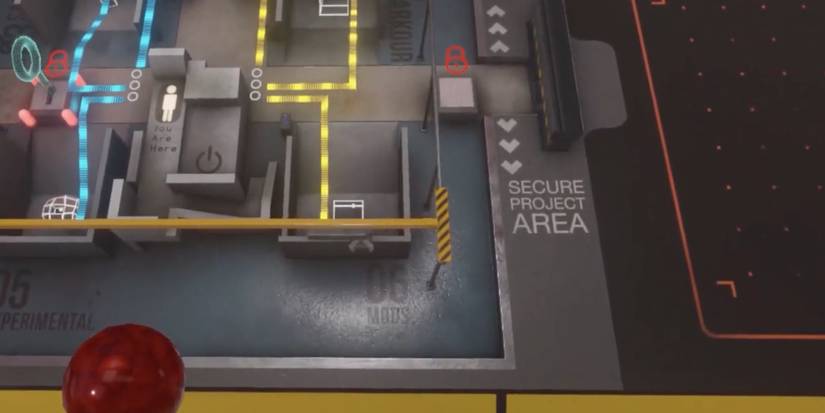 Player uses the console to unlock the quarantine area