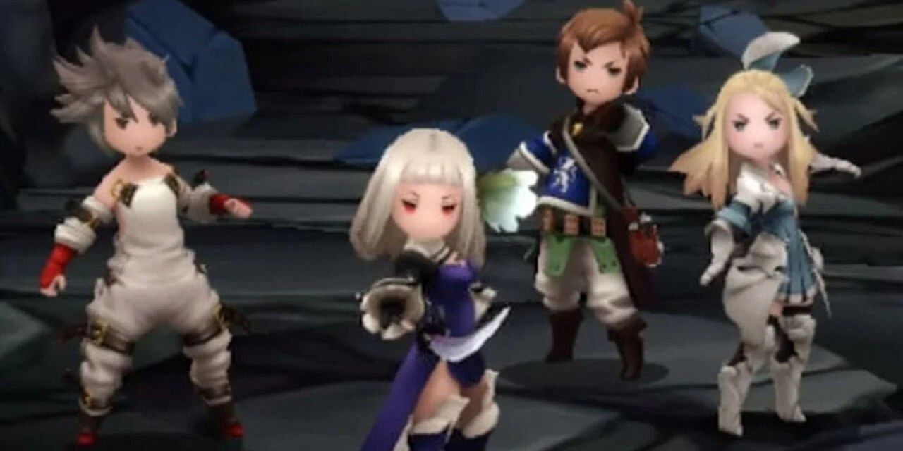 Four of the characters from Bravely Second: End Layer