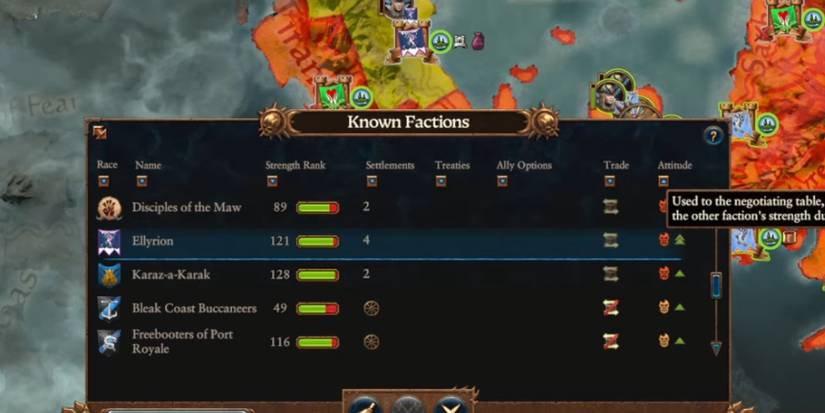 Calculating relationships with other Factions