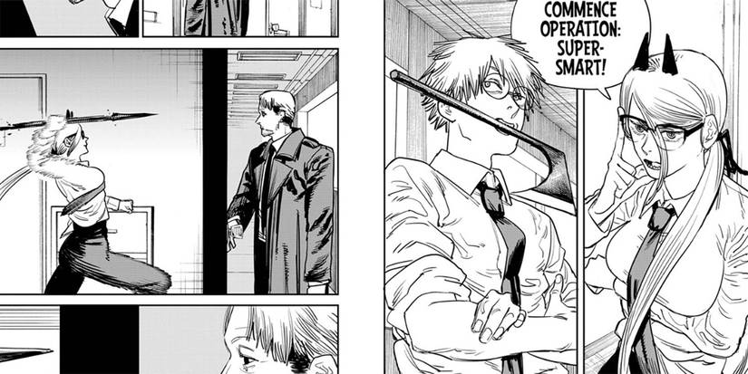 Chainsaw Man - Denji And Power Attempting To Outsmart Kishibe