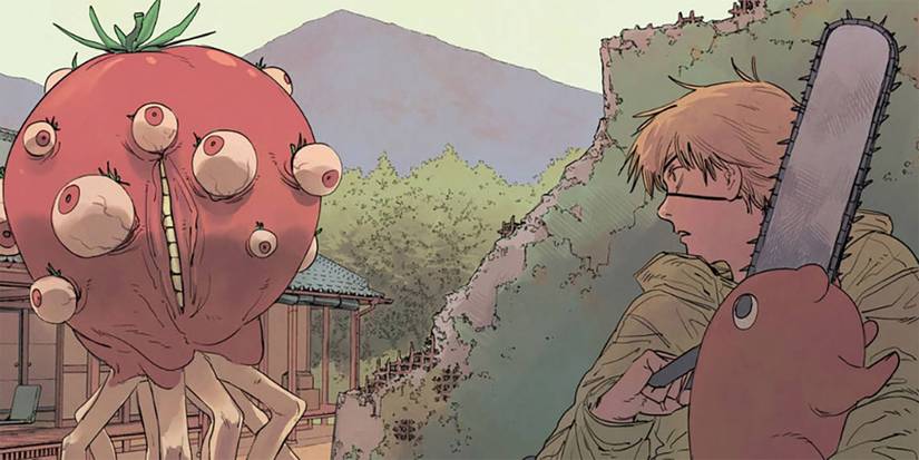 Chainsaw Man - Denji Hunting Down A Tomato Devil With Poochita