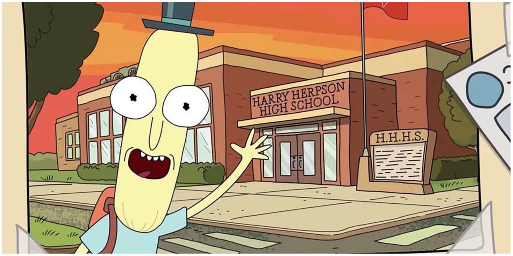 A Picture Of Mr. Poopybutthole smiling & Waving