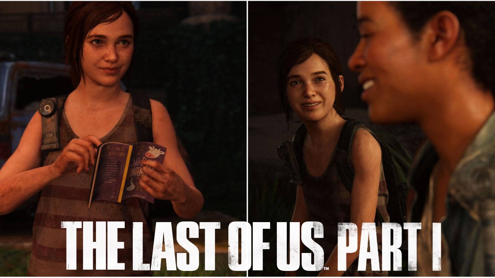 the last of us part 1 logo ellie and riley joke book left behind dlc