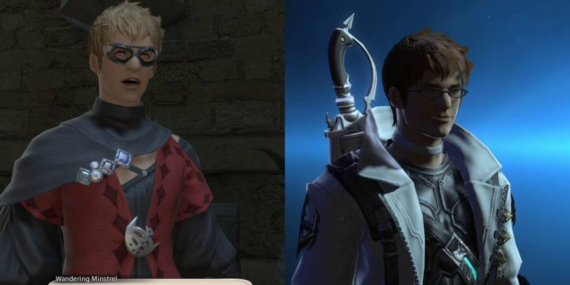 Split image of Wandering Minstrel and Yoshi-P.