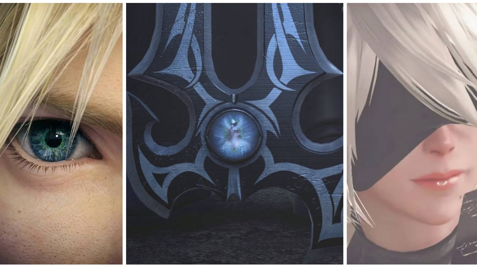 10 Most Iconic Eyes In Video Games Cloud Master Of Masters Keyblade 2B