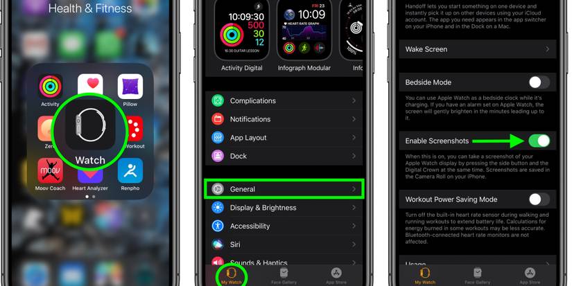 taking screenshots with the series 7