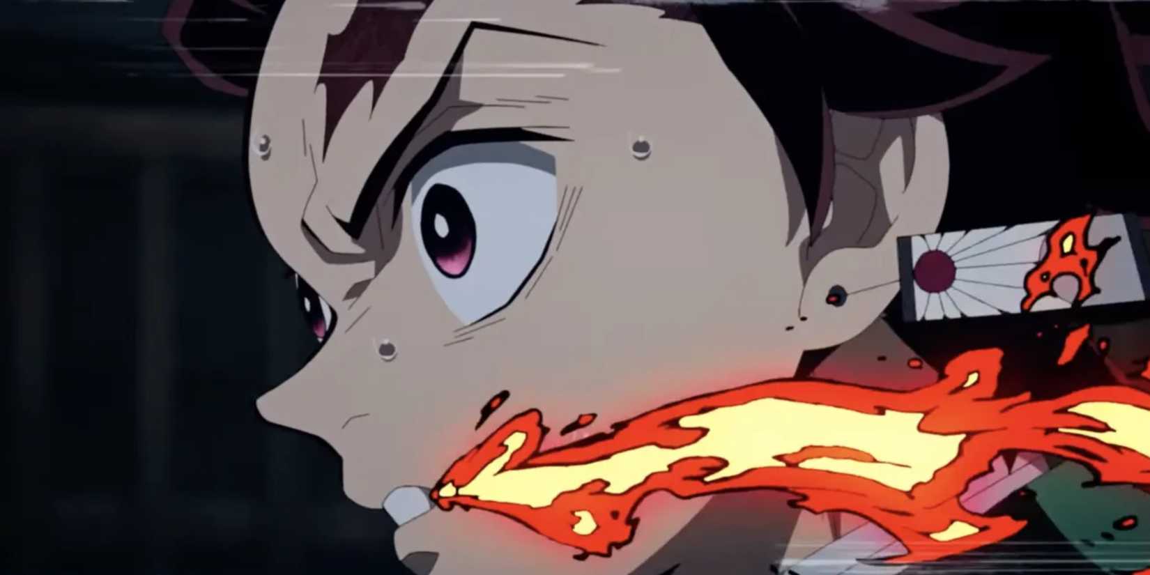 tanjiro using sun breathing