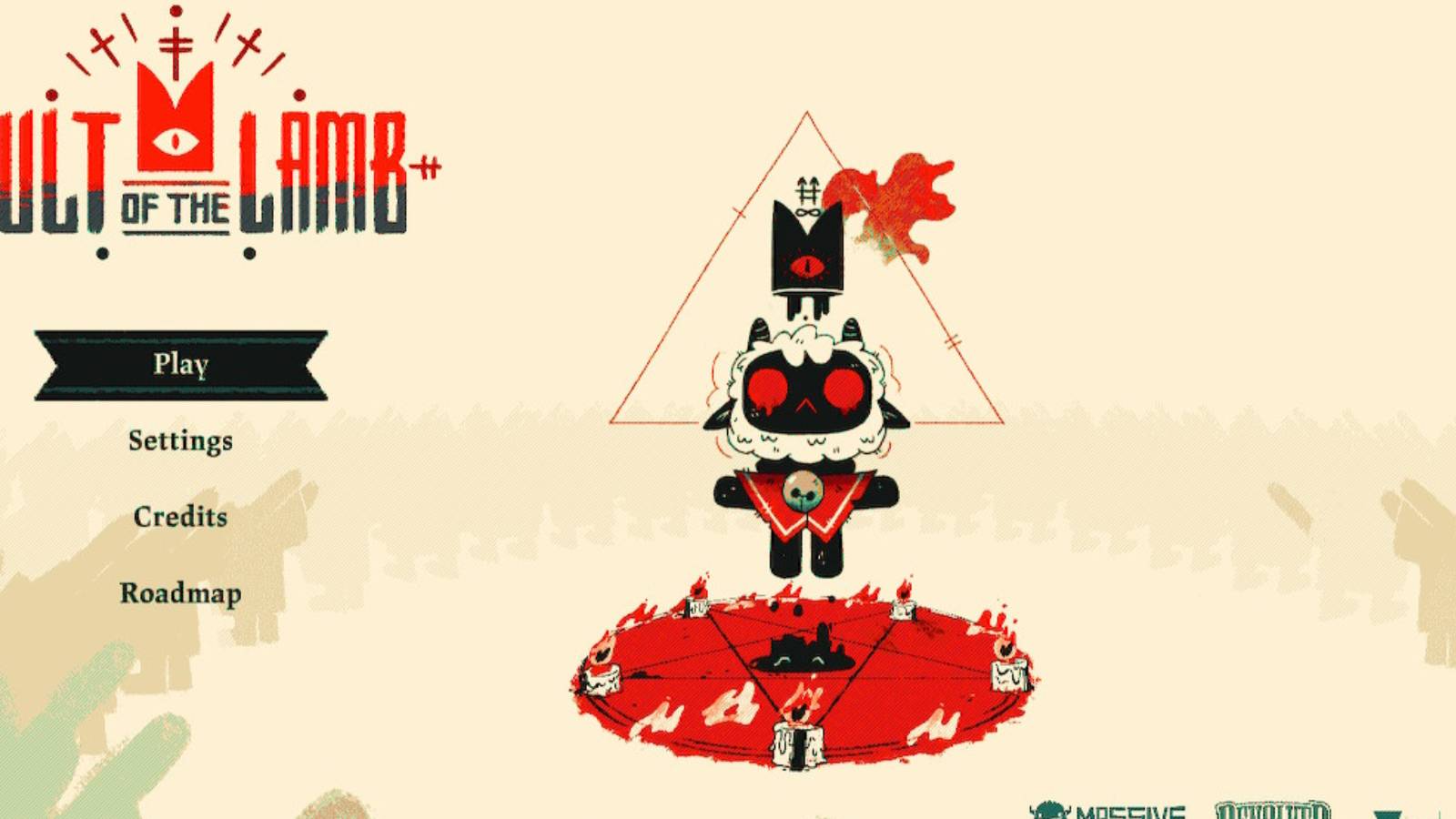 Cult of the Lamb menu.