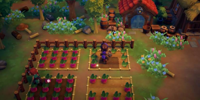 Fae Farm screenshot of farming.