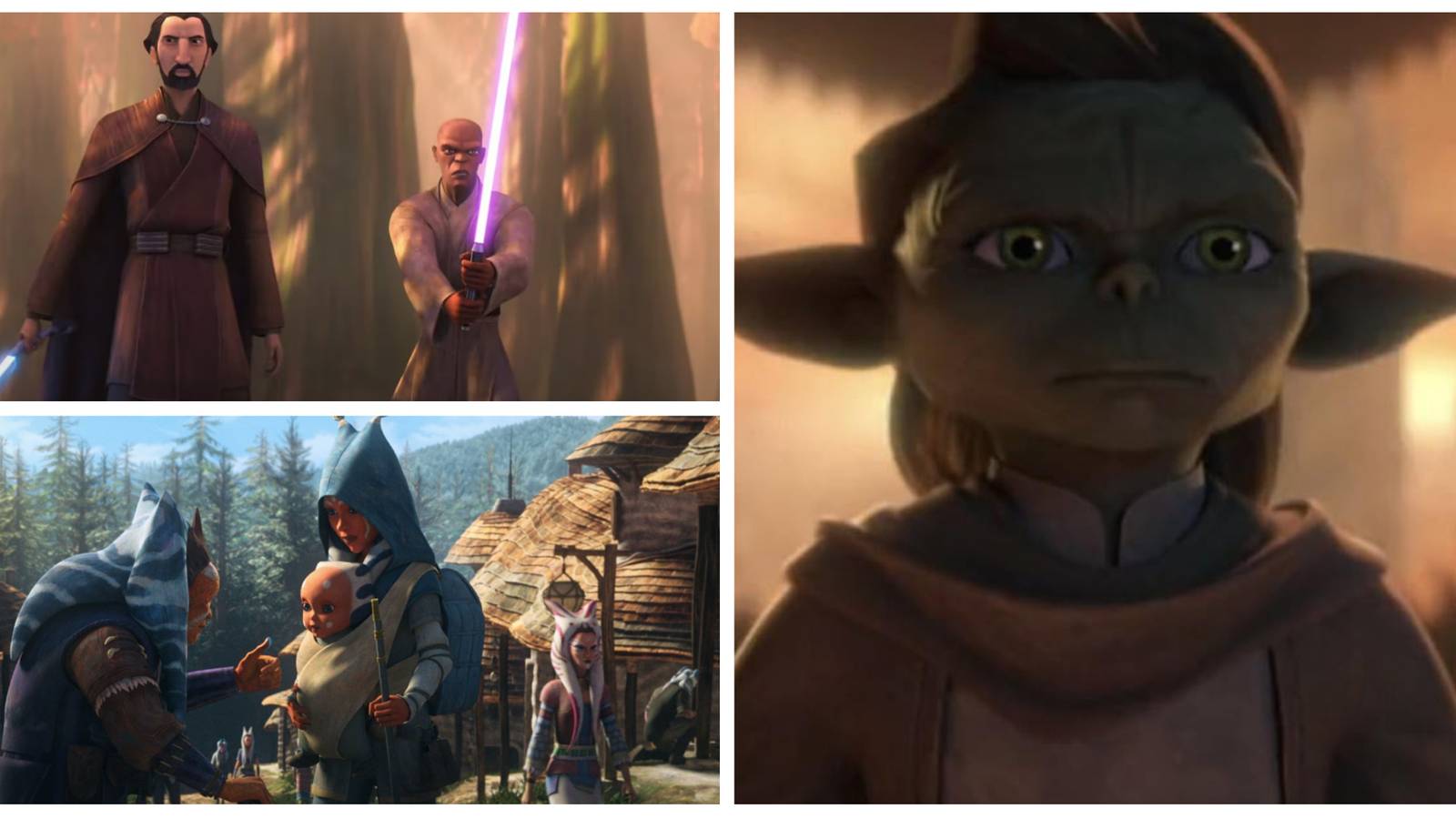 yaddle, young jedi count dooku, baby ahsoka tano from tales of the jedi