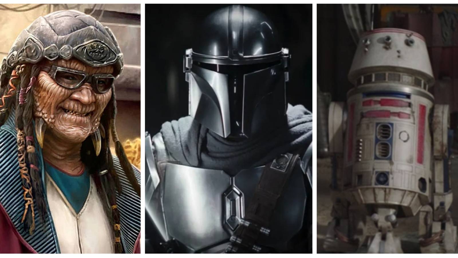 hondo ohnaka, r5-d4 and din djarin the mandalorian all in season 3