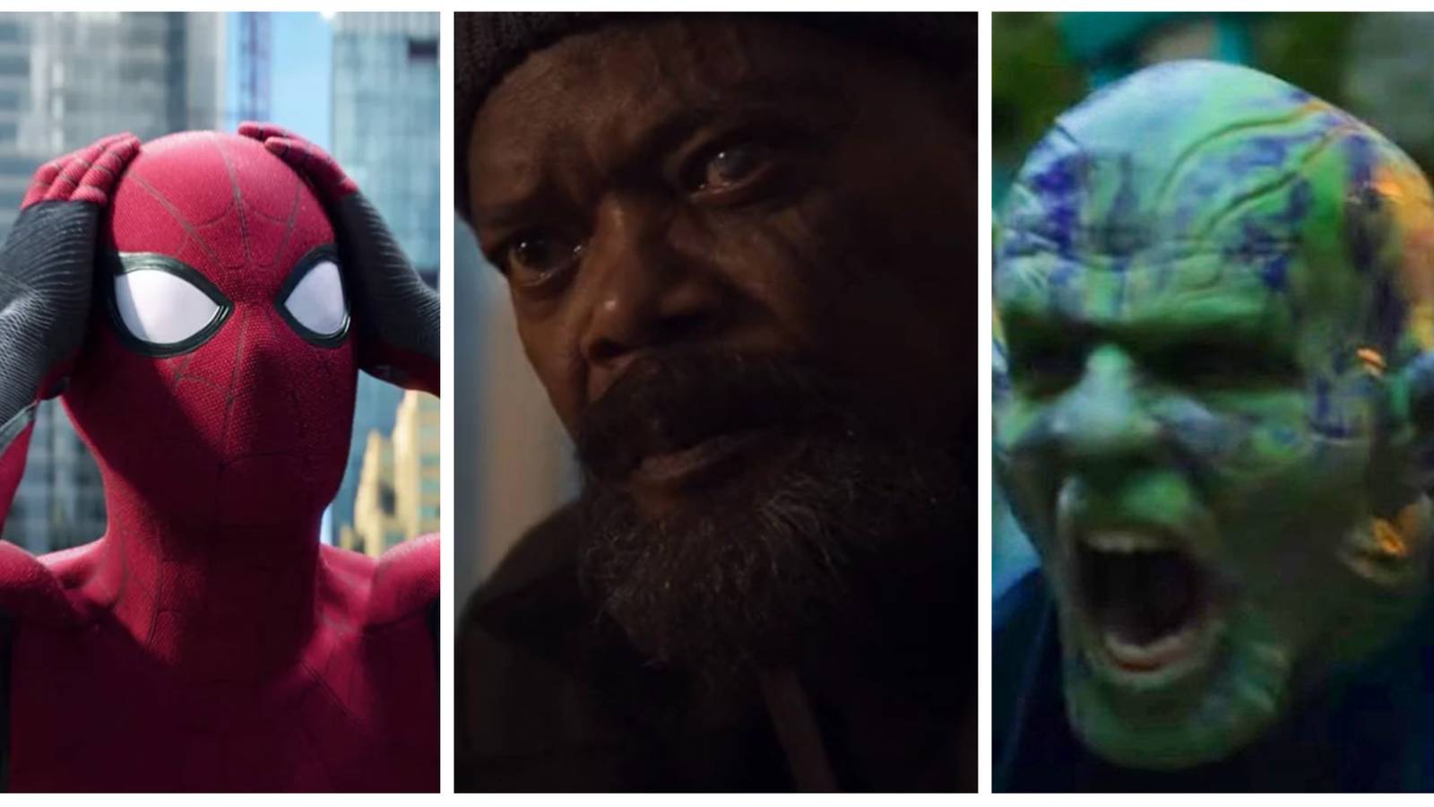 spider-man, nick fury and a skrull from disney plus secret invasion easter eggs