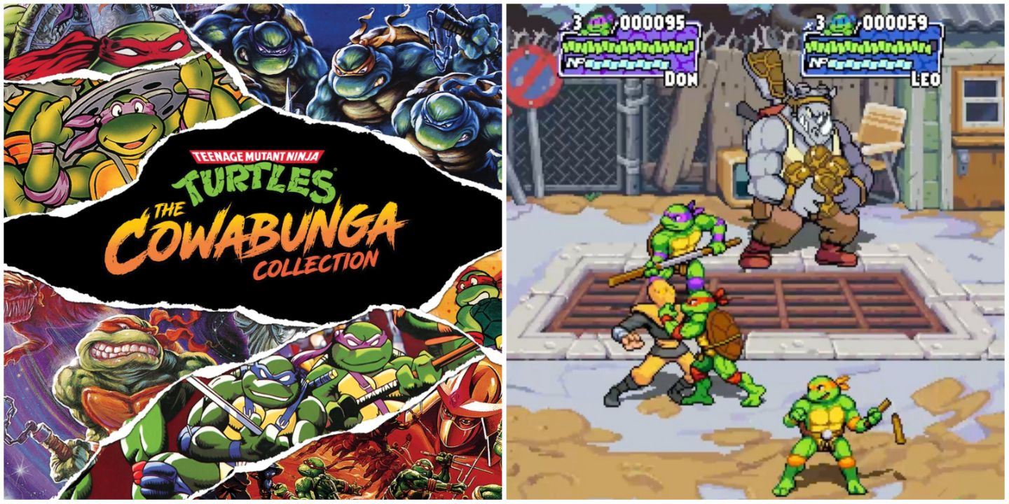 Teenage Mutant Ninja Turtles Cowabunga Collection Cover Art, Shredders Revenge Gameplay