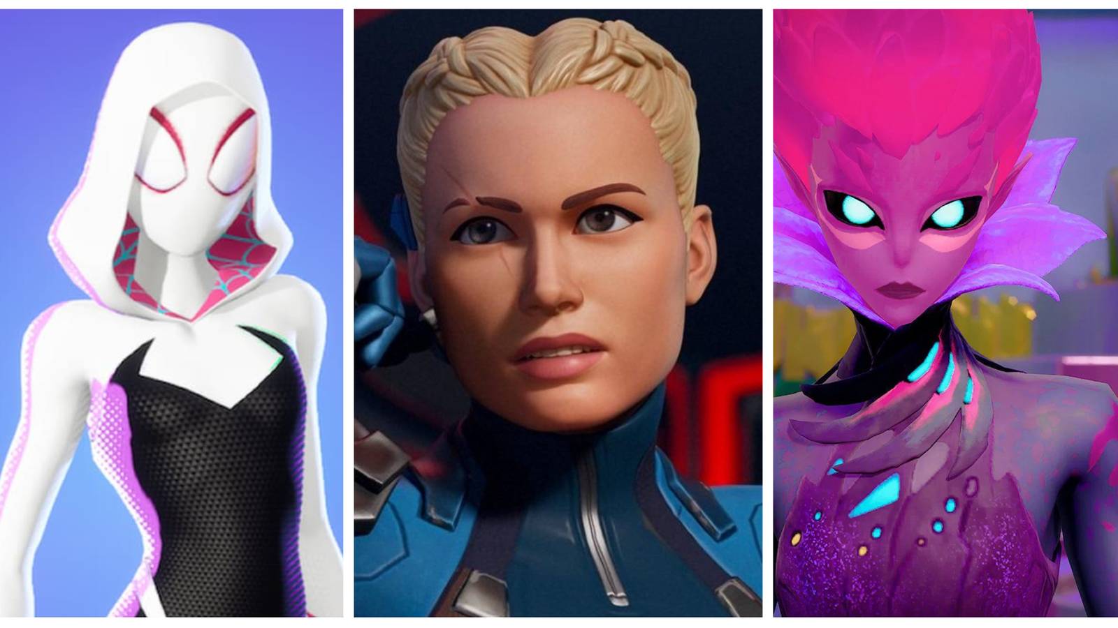 brie larson, spider gwen and the herald