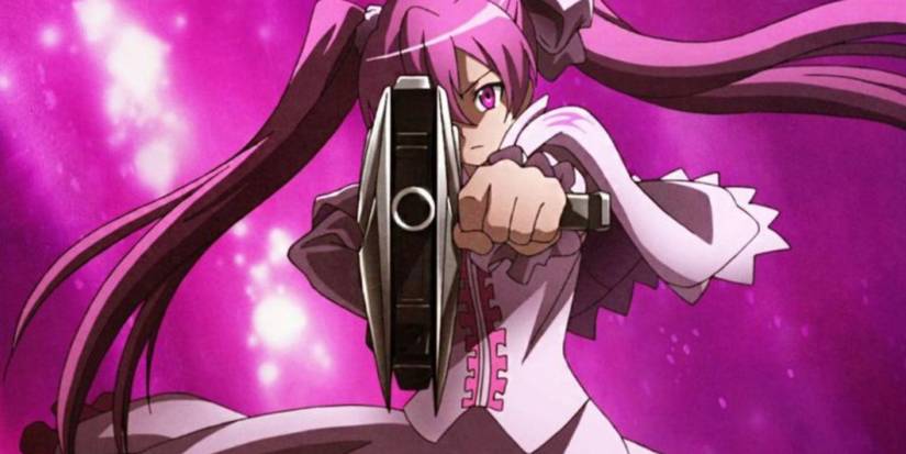 mine holding her gun