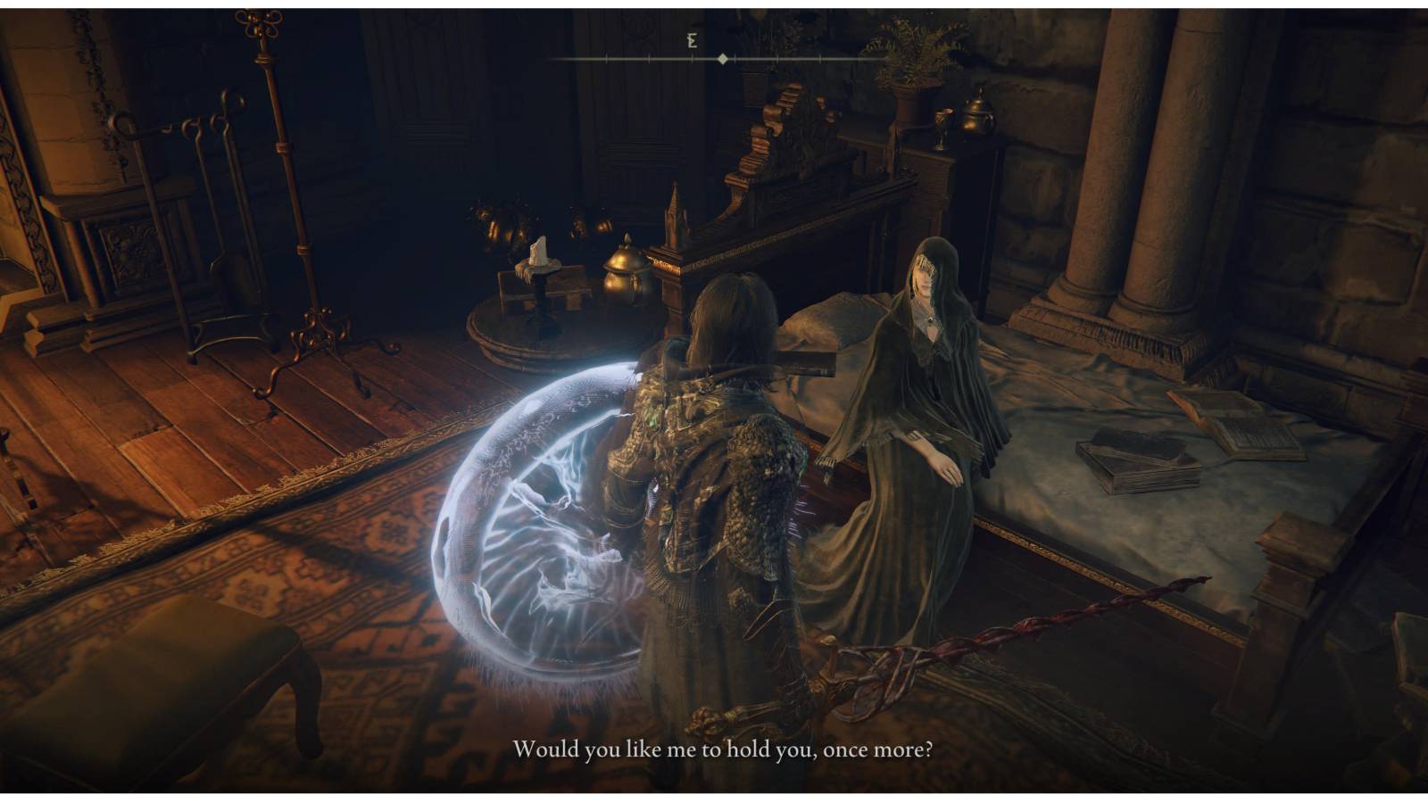 Tarnished speaking to Fia.