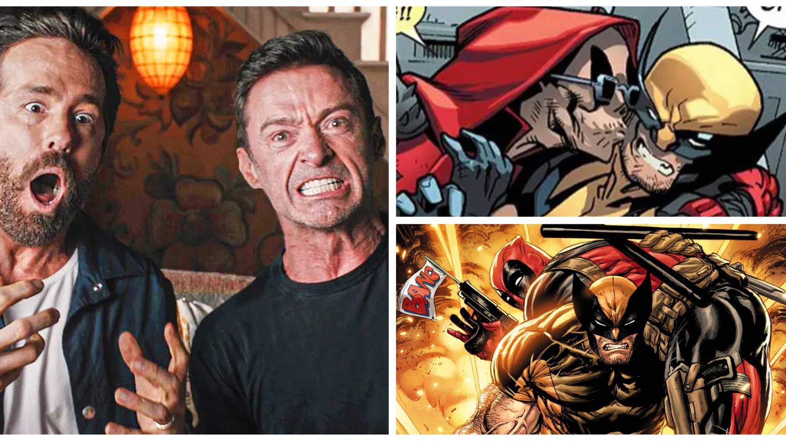 hugh jackman and ryan reynolds deadpool 3 announcement. deadpool and wolverine comics