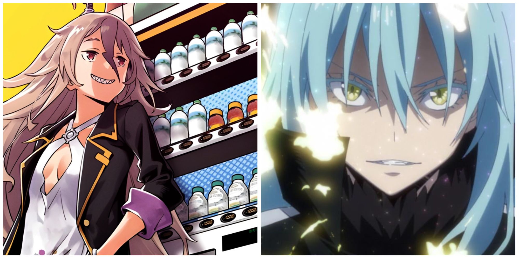 Collage of Reincarnated as a Slime Rimuru and Reborn as a Vending Machine