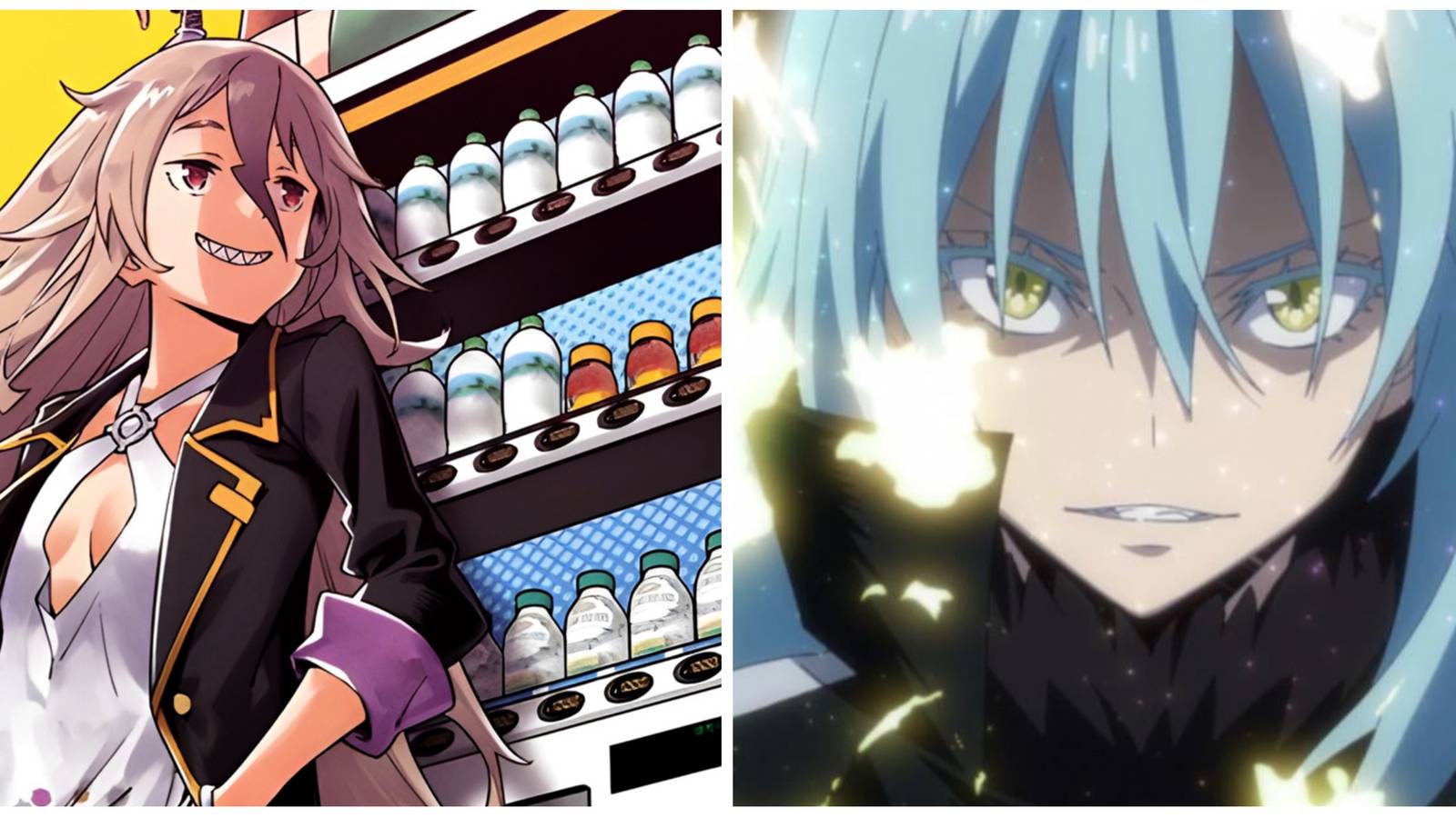 Collage of Reincarnated as a Slime Rimuru and Reborn as a Vending Machine