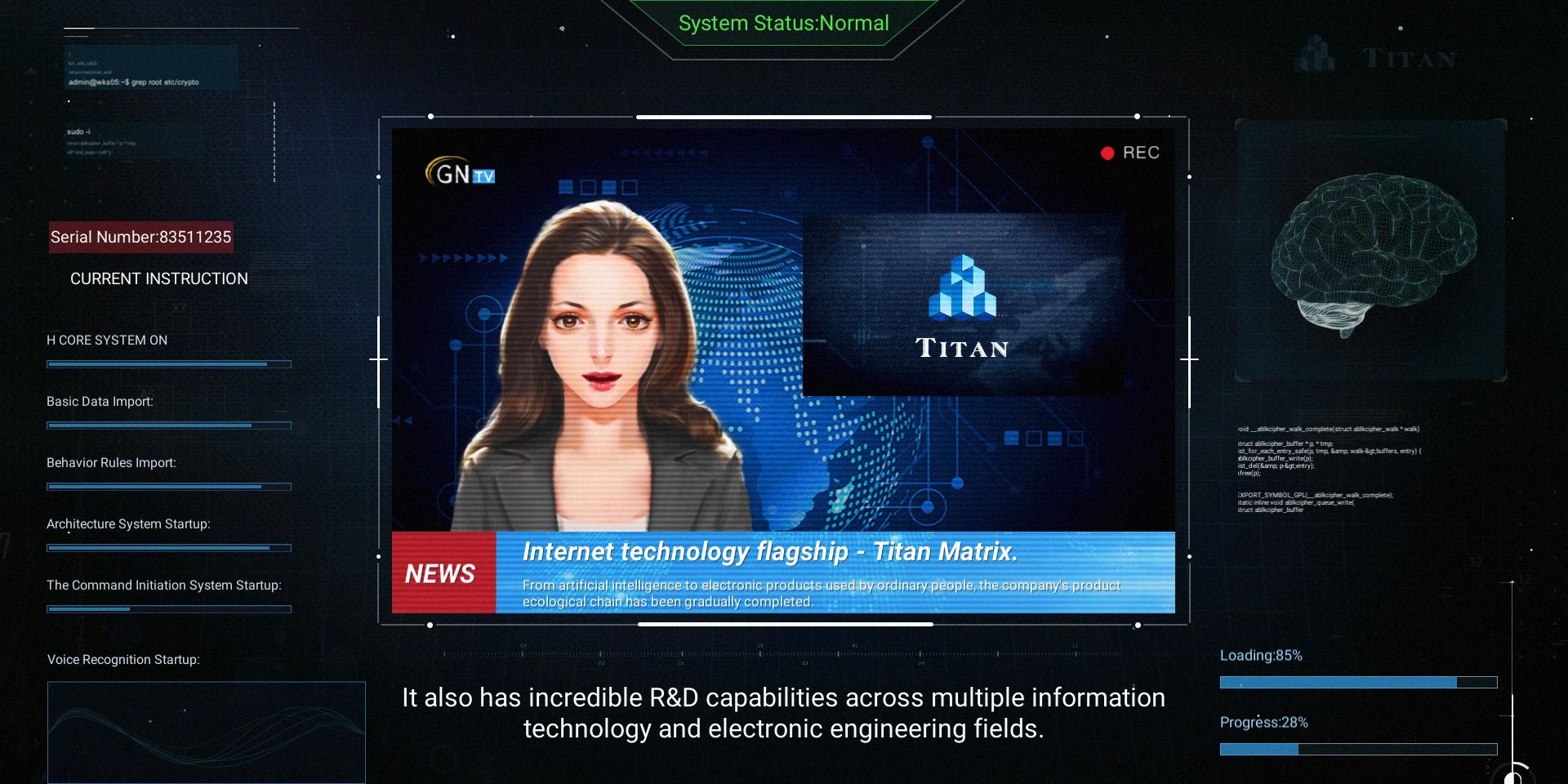 A news report in Cyber Manhunt