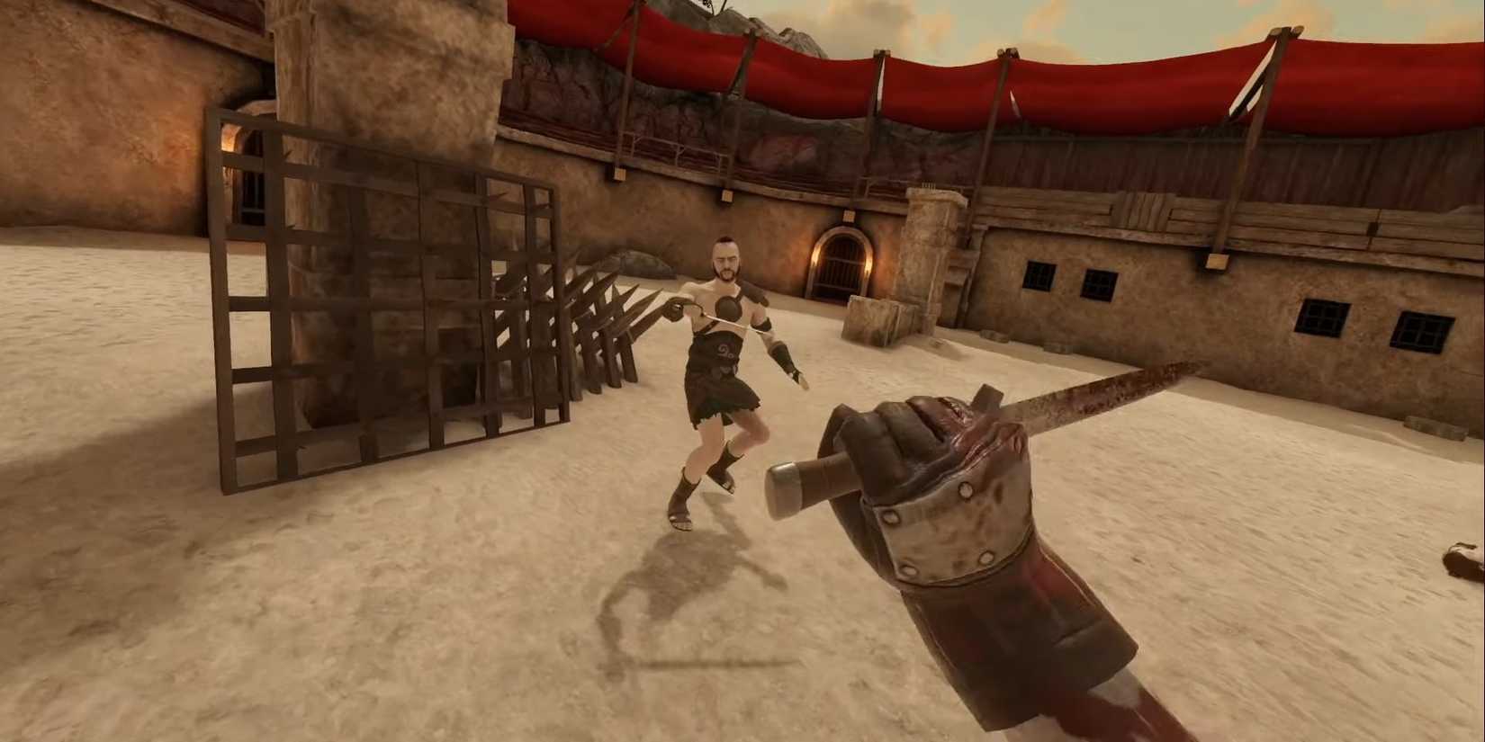 A player about to attack an opponent with a Common Dagger in Blade and Sorcery