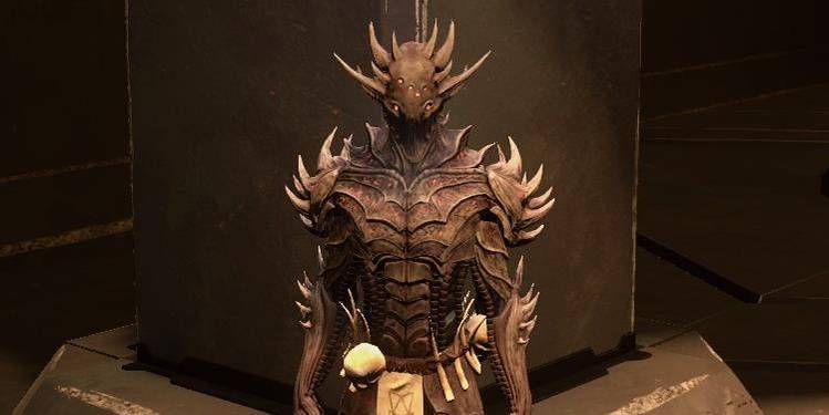 close up of the Depraved armor Set in Hellpoint