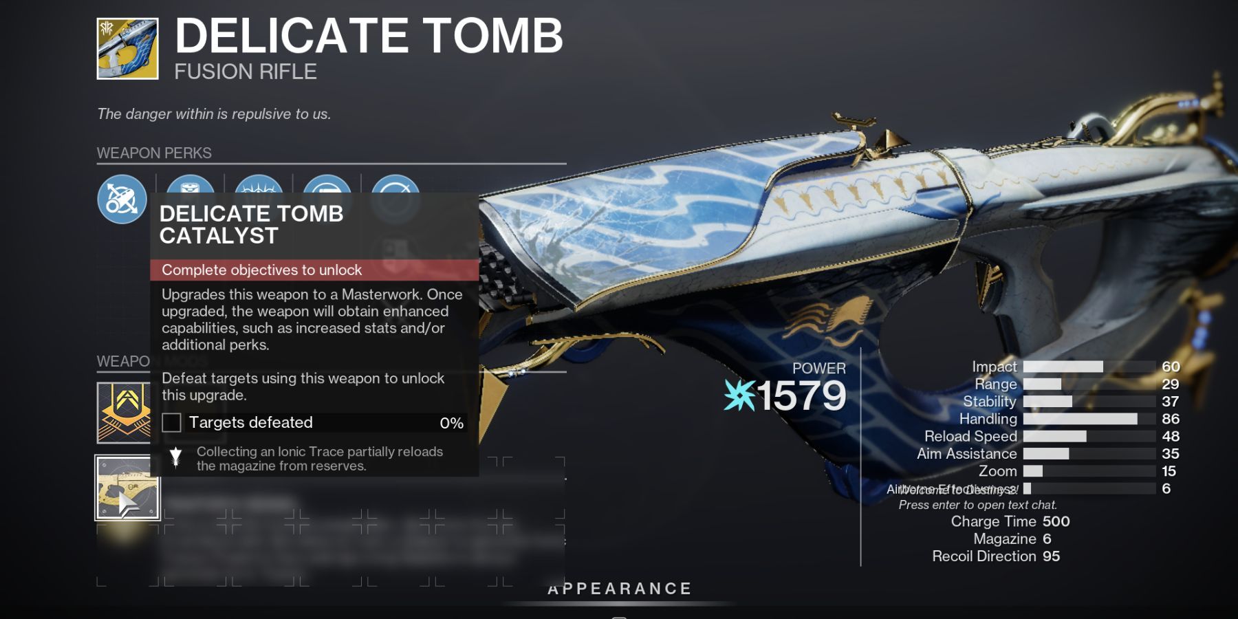 Destiny 2 Delicate Tomb Catalyst Perk