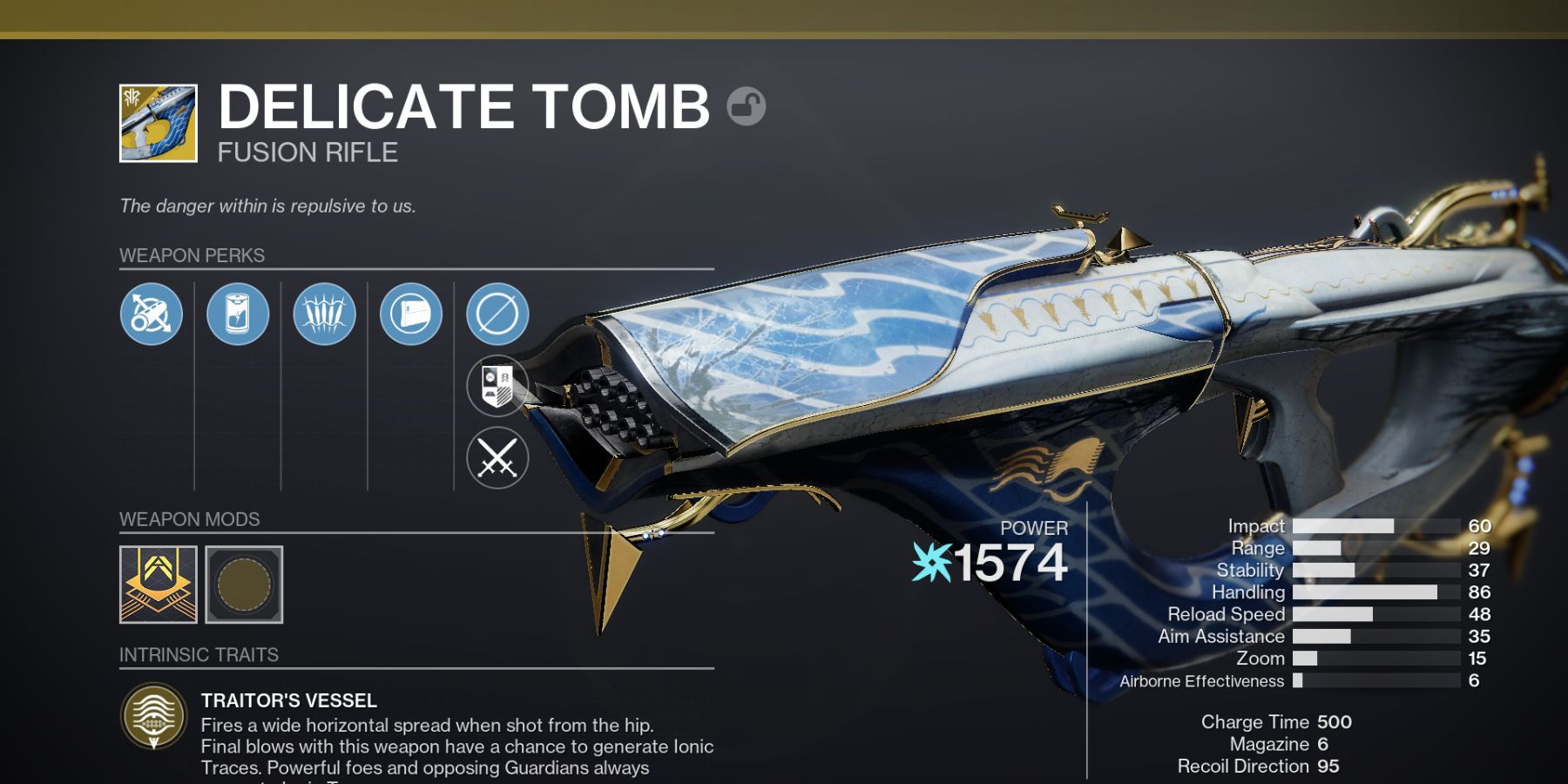 Destiny 2 Delicate Tomb Fusion Rifle