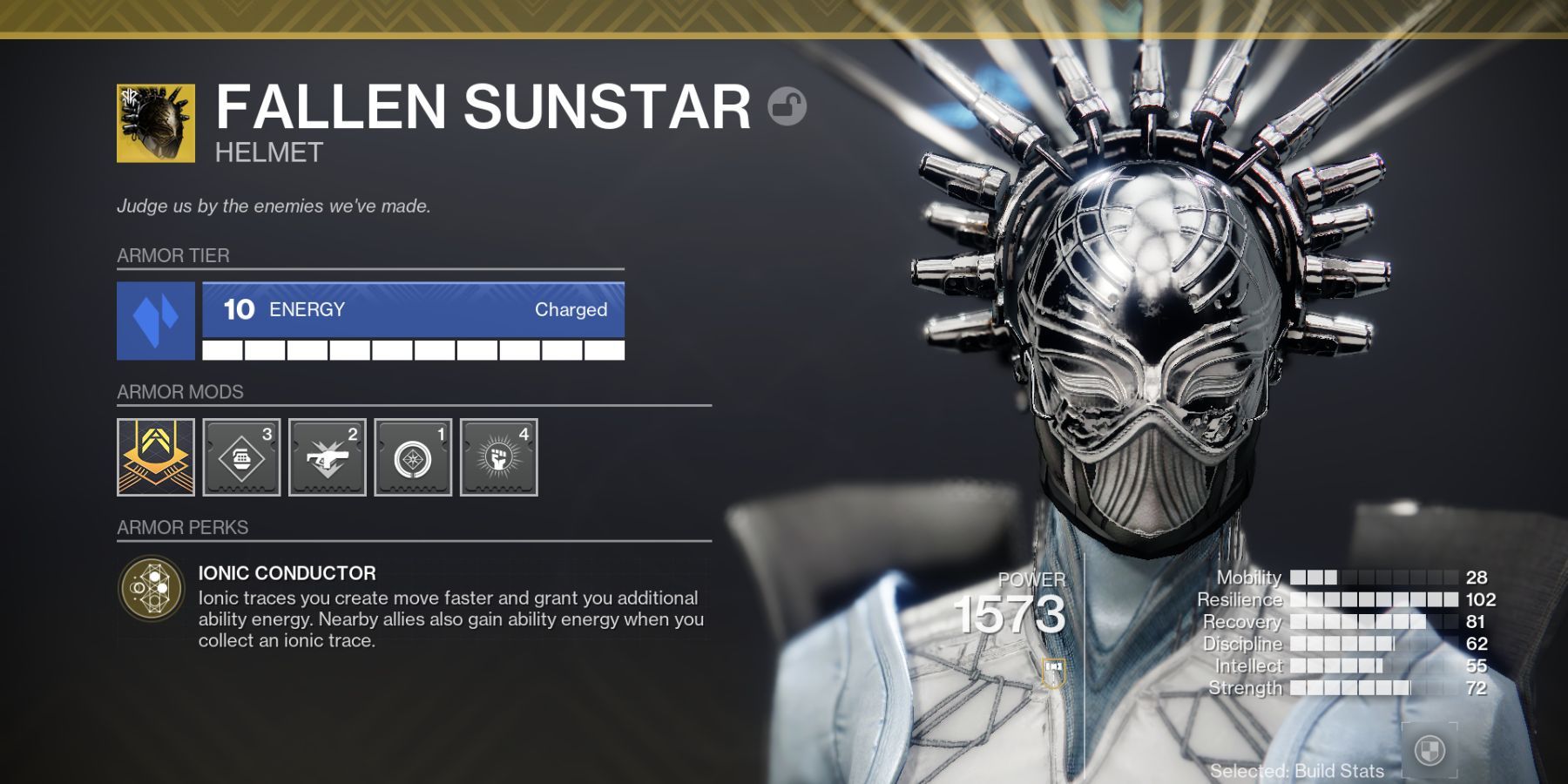 Destiny 2 Fallen Sunstar Exotic Helmet
