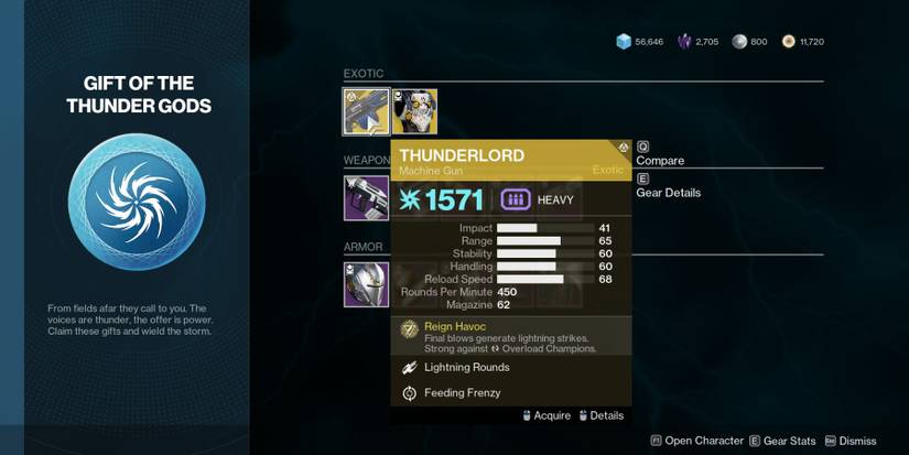 Destiny 2 Gift Of The Thunder Gods In The Helm