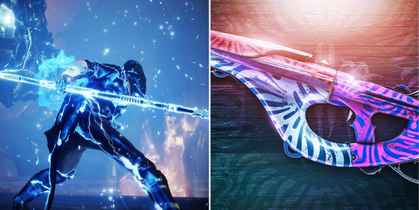 Destiny 2 Hunter Arc Staff And Delicate Tomb Fusion Rifle