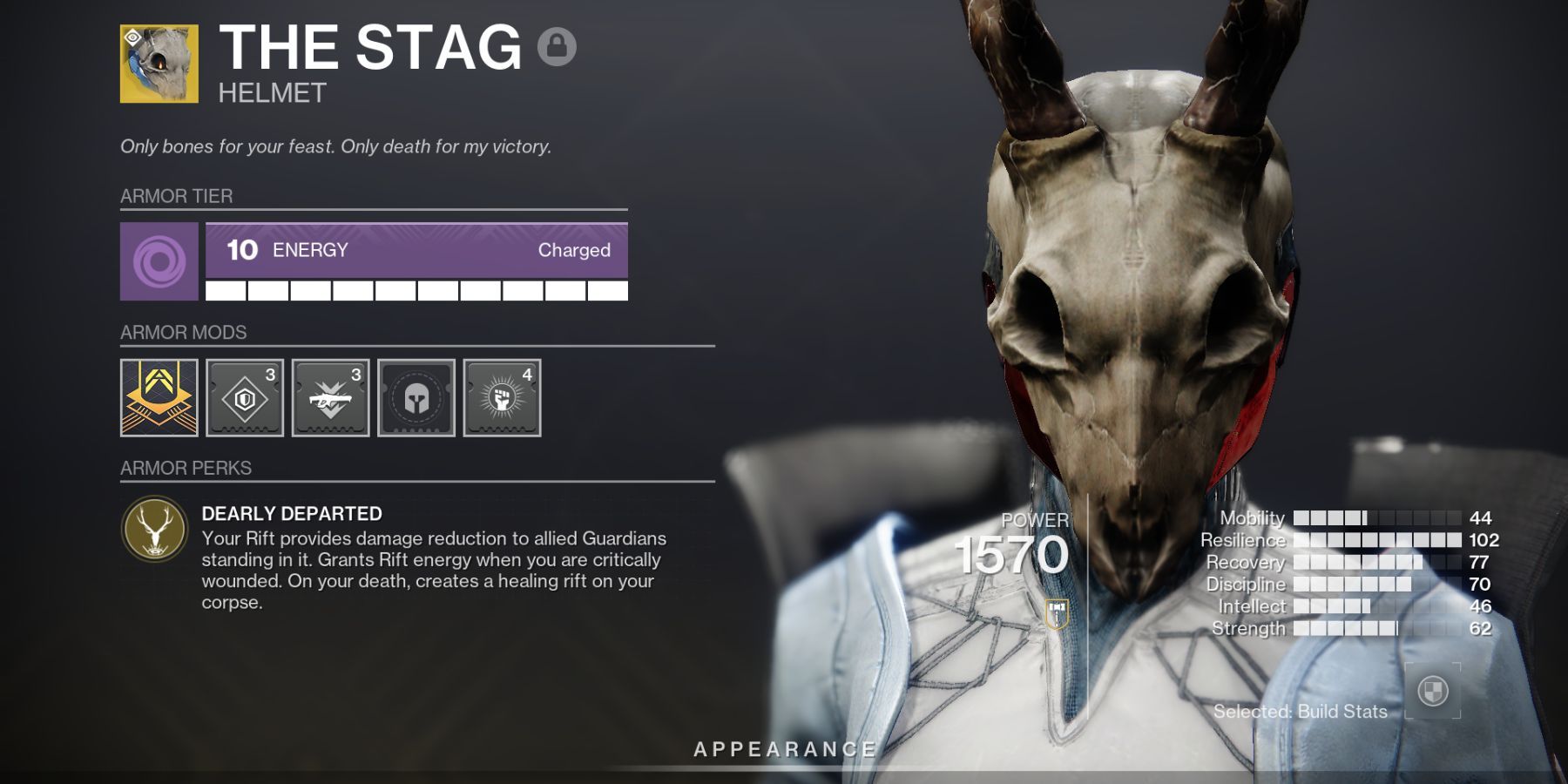 Destiny 2 The Stag Exotic Helmet