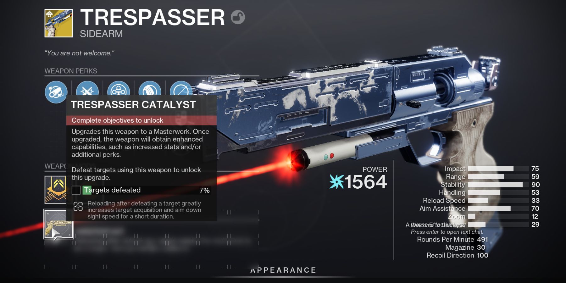 Destiny 2 Trespasser Catalyst