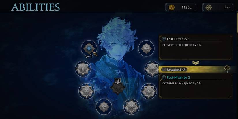 DioField Abilities screen