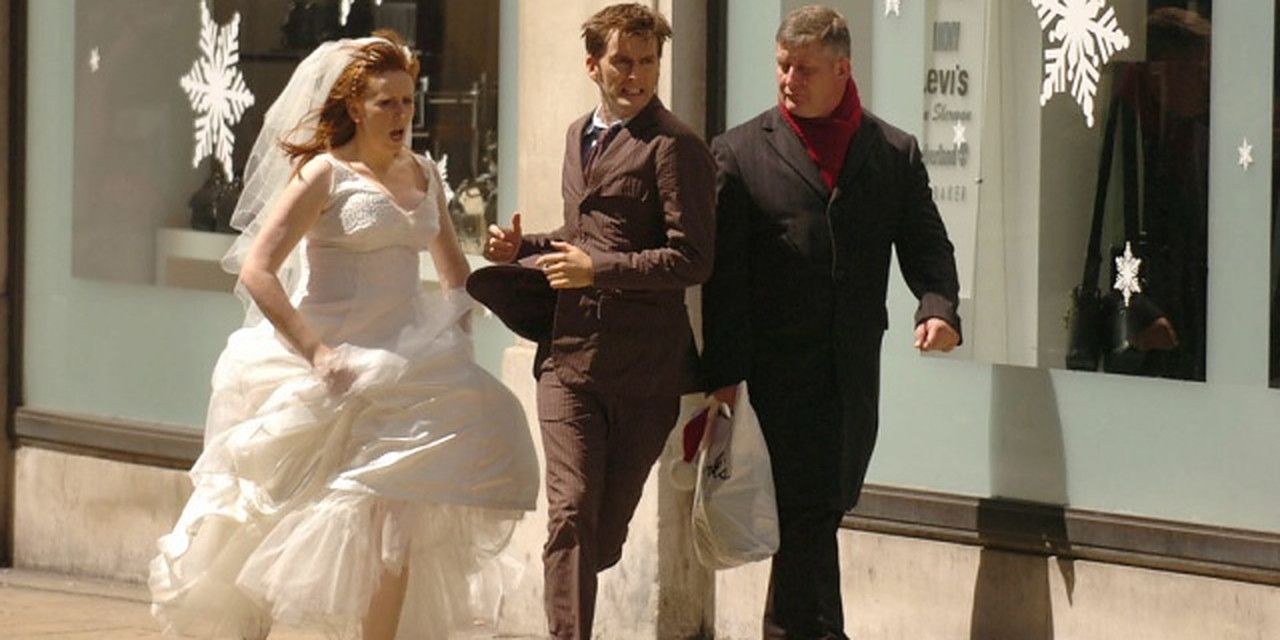 Doctor Who the Doctor and Donna run