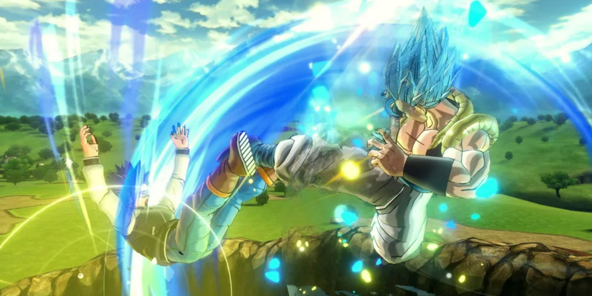 Dragon Ball Xenoverse 2 - Super Saiyan Blue Gogeta Kick