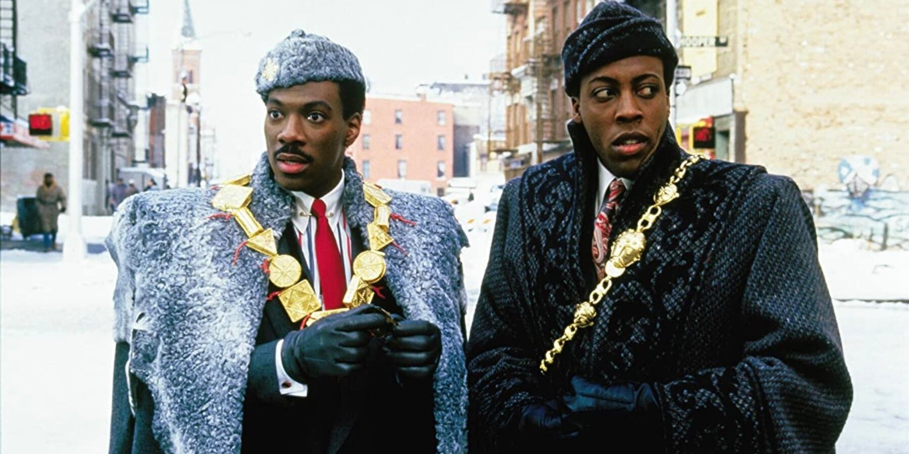 Eddie Murphy and Arsenio Hall in New York in Coming to America