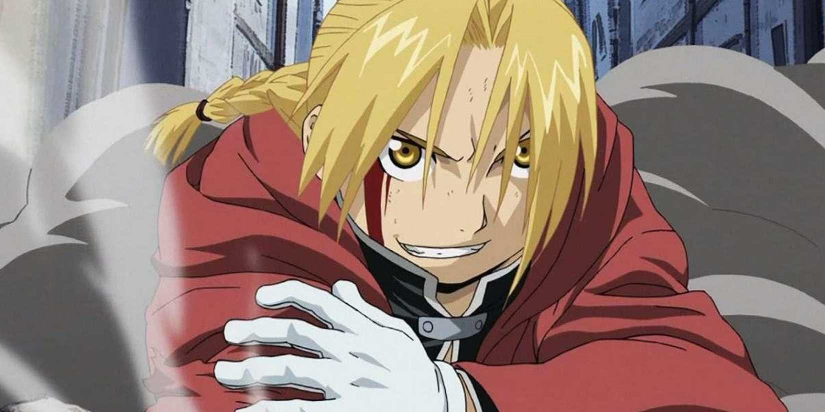 Edward Elric Fighting Scar & Smiling In Full Metal Alchemist Brotherhood