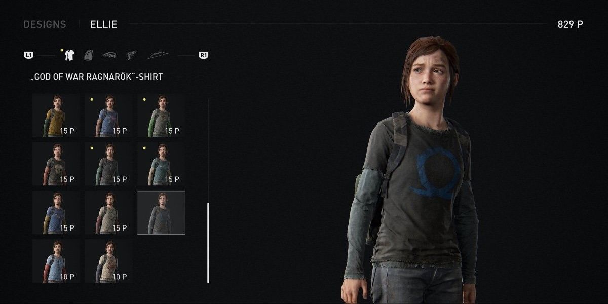 Ellie's Skins in The Last of Us Part 1