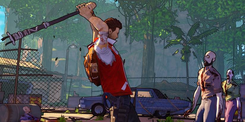 Escape Dead Island Jumping to Smash Zombie