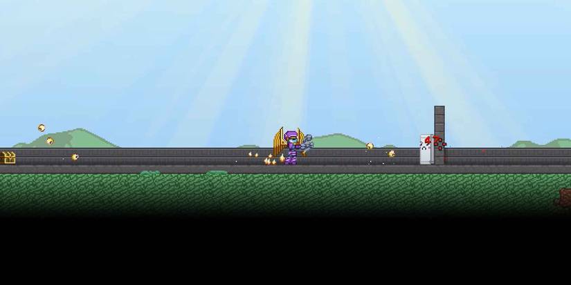 The Evil Eye weapon shoots eyeballs at the target in Starbound