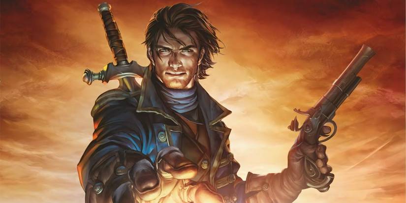 Fable 3 hero holding gun