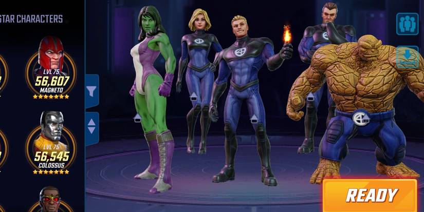 Fantastic Four and She-Hulk Marvel Strike Force