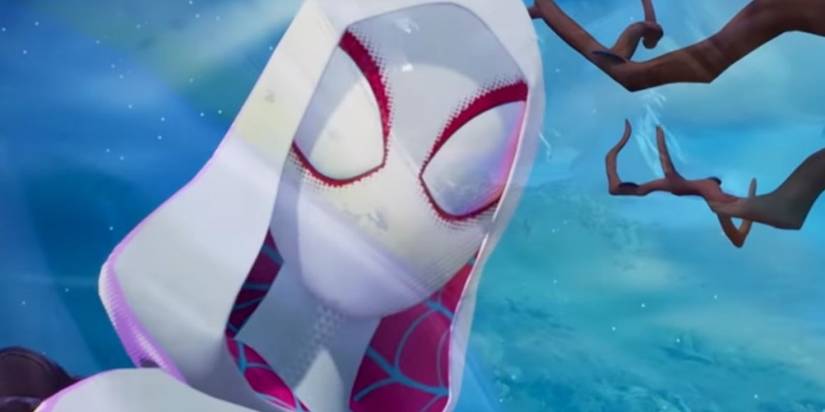 spider gwen on the fortnite island