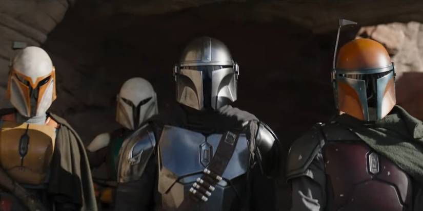 din djarin with other mandalorians