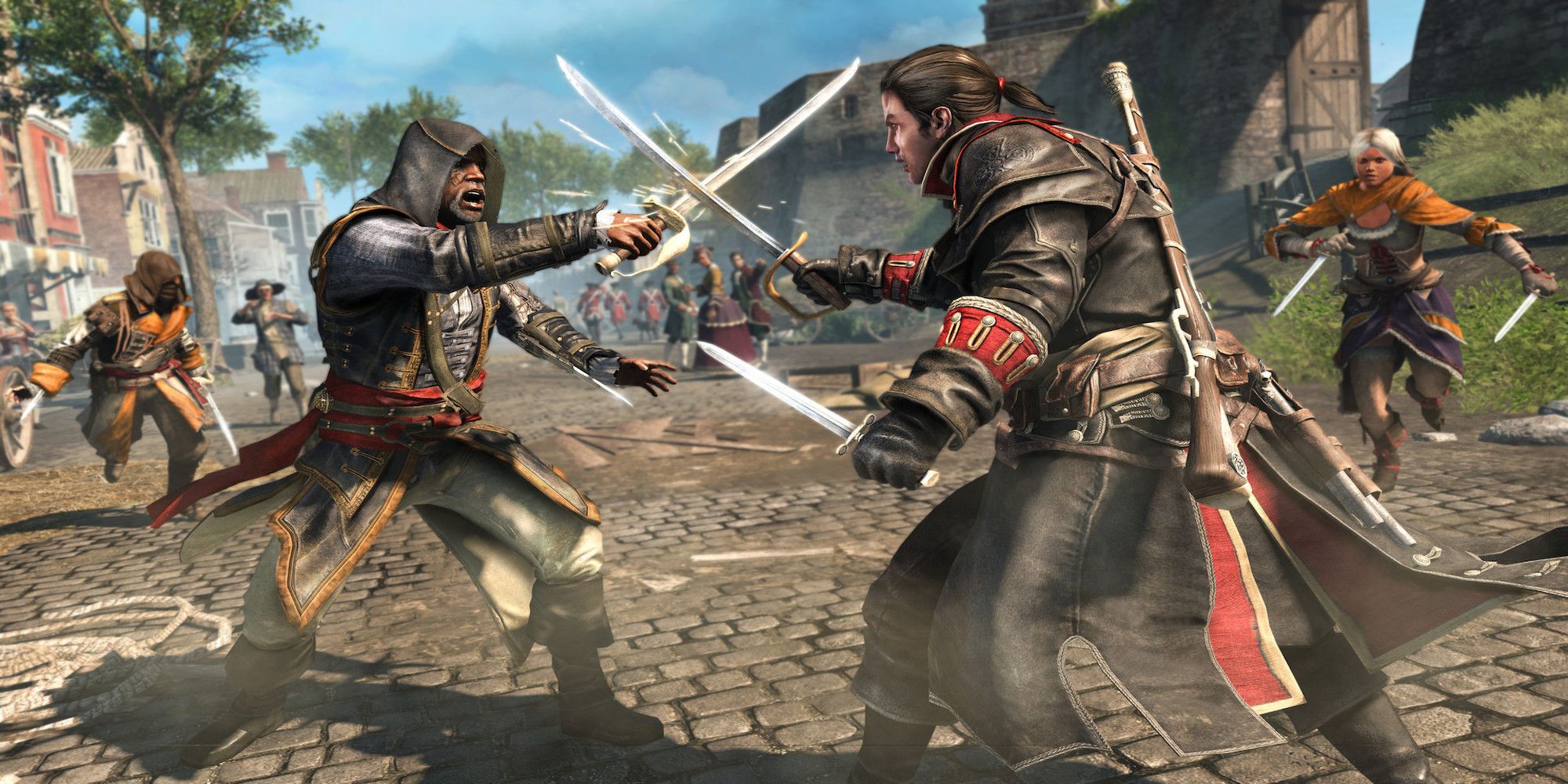 Fighting enemies in Assassin's Creed Rogue