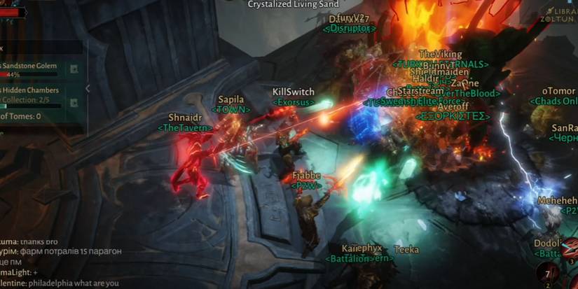 Fighting the Sandstone Golem