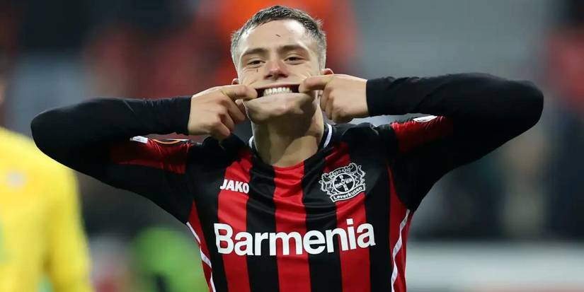 Florian Wirtz celebrating a goal